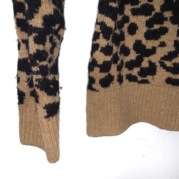 LOFT Petite Leopard Print Wool Blend Sweater - Picture 4 of 6